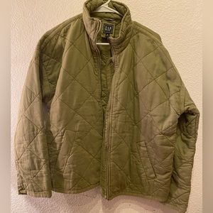 Gap army green zip up jacket